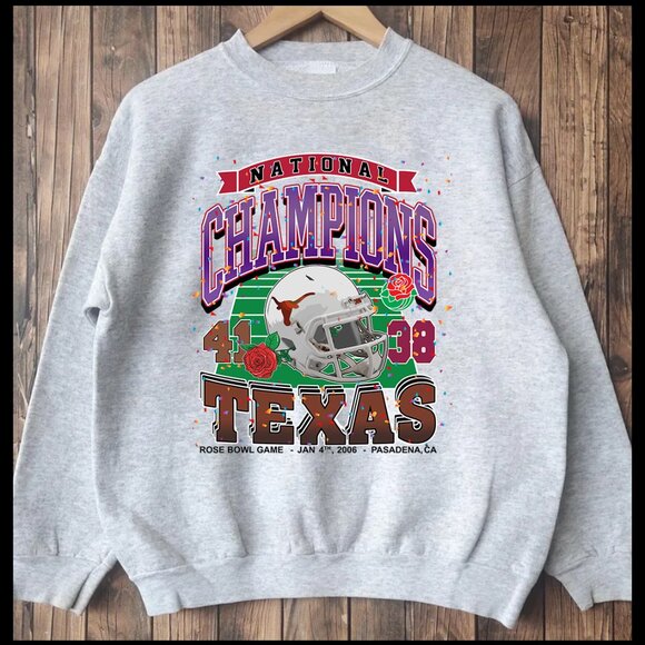 Vintage University Of Texas Longhorns Sweatshirt Football Rose Bowl 90s shirt - Picture 1 of 2